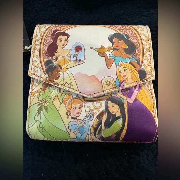 NWT Loungefly Disney Princess ornate floral mini backpack w/ matching wallet - Picture 9 of 14